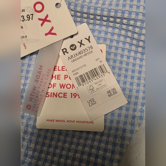 Roxy Gingham Hipster Swim Bottoms - Picture 4 of 5